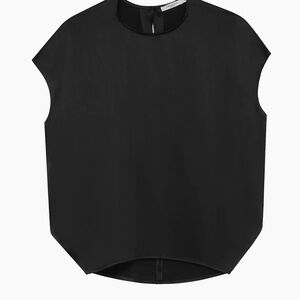 MM LaFleur Black Blouse - Didion Drape Top Washable Silk Charmeus